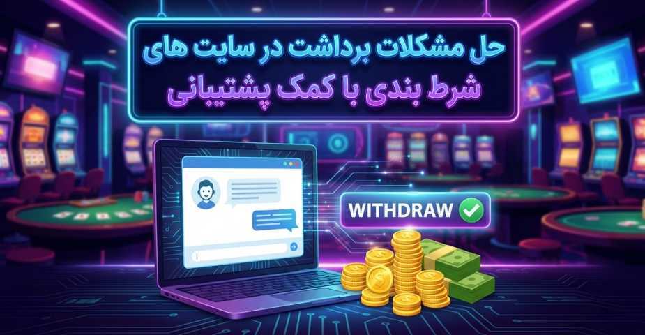 حل مشکلات برداشت در سایت های شرط بندی با کمک پشتیبانی